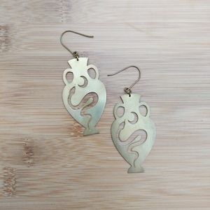 While Odin Sleeps Vessels Brass Earrings